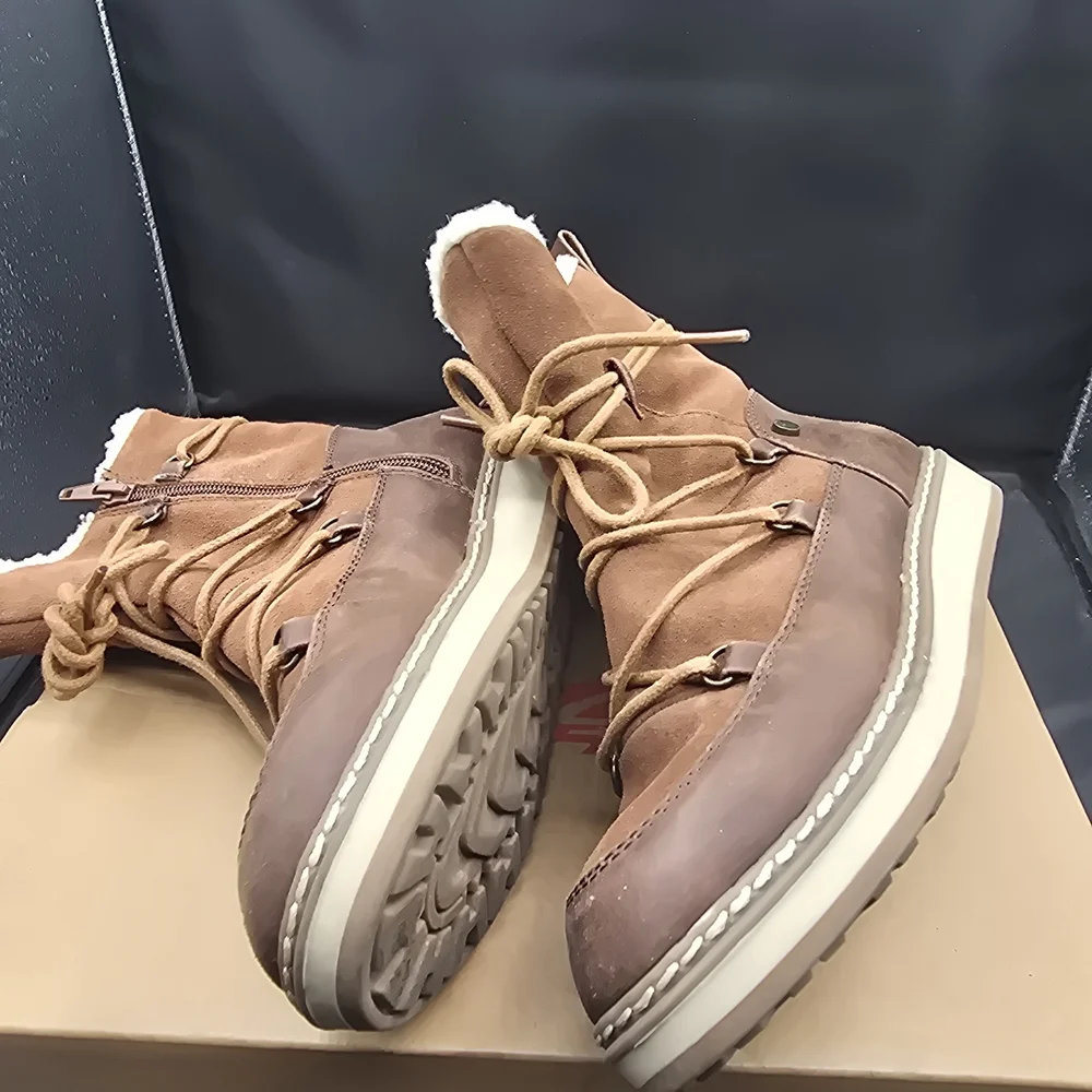 White Mountain Brown‎ Lace-Up Winter Boots
